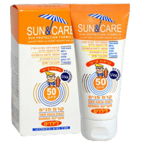 SUN & CARE KIDS קרם פנים להגנה גבוהה מקרינת השמש