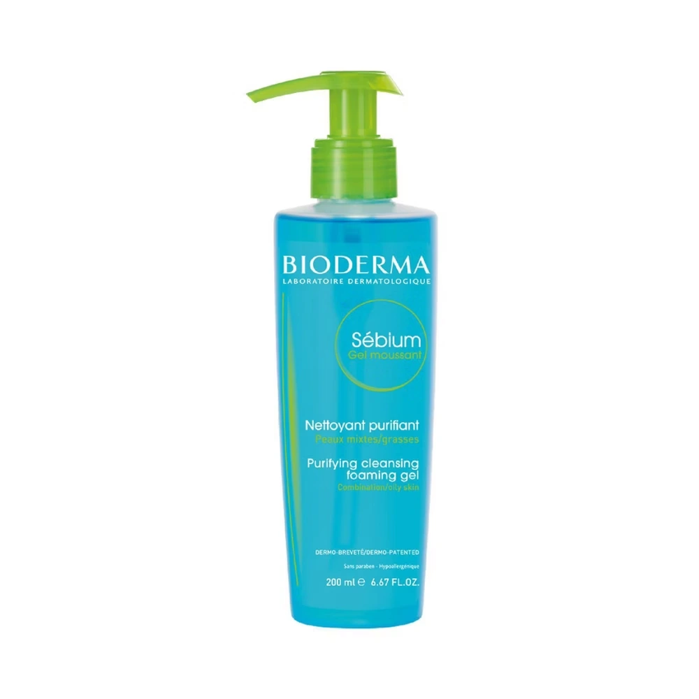 BIODERMA תכשיר לניקוי וטיהור יעיל לעור מעורב-שומני
