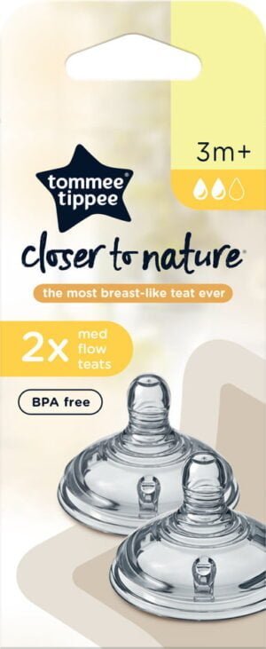פטמות זרימה בינונית Tommee Tippee 3M - Image 2