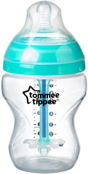 בקבוק אנטי-קוליק כחול 0m+ של טומי טיפי מסדרת Tommee Tippee Advanced Anti-Colic - Image 2