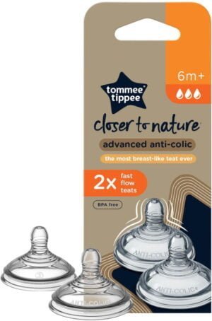 פטמות לבקבוק אנטי קוליק זרימה מהירה Tommee Tippee - Image 2