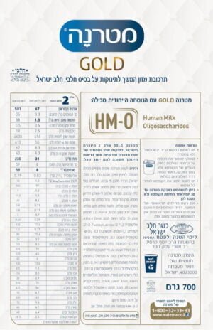 מטרנה גולד תרכובת מזון המשך לתינוקות על בסיס חלבי שלב 2 כשרות בד"ץ - Image 3