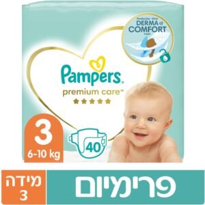 פמפרס פרימיום חיתולים שלב 3 6-10 ק"ג