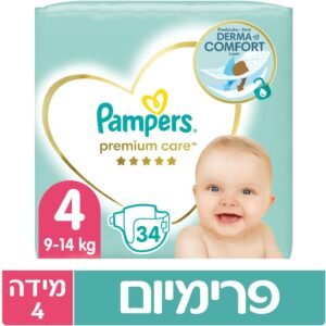 פמפרס פרימיום חיתולים שלב 4 9-14 ק"ג