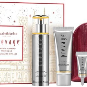 PREVAGE סט סרום + ניקוי פנים + סרום לעיניים + בוסטר לחידוש העור + תיק איפור יוקרתי